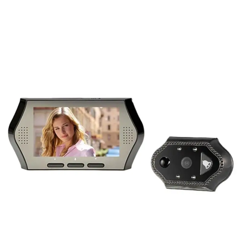 Wireless Door Peephole Camera 4.3 Inch LCD 0.3M Pixels IR Night Vision PIR Motion Detection Multi-language Video Doorbell
