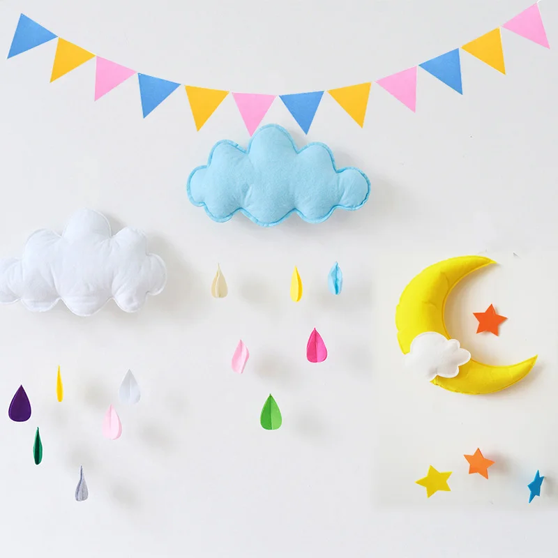 DIY Moon Cloud Stuffed Toys with Raindrops 3D Nebula Wall Decoration for Kids Room Tent Hanging Pendant Photograph Props Gifts
DIY Moon Cloud Stuffed Toys with Raindrops 3D Nebula Wall Decoration for Kids Room Tent Hanging Pendant Photograph Props Gifts