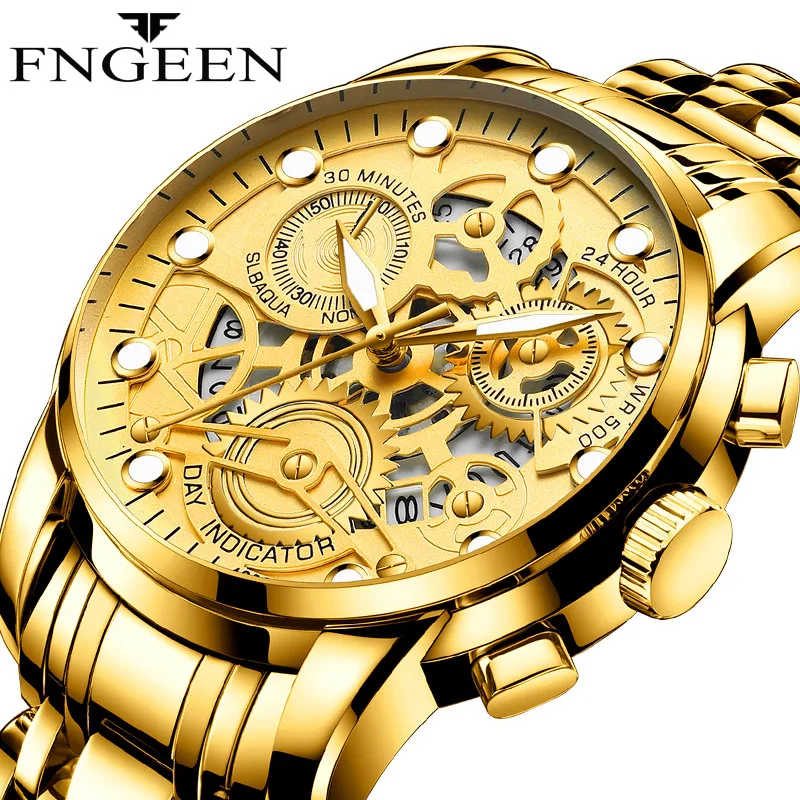 Gold Watches Men's Luxury Top Brand Quartz Wristwatch Date Fashion Sport Casual Business Watch Male Clock Reloj Hombres 2021
Gold Watches Men's Luxury Top Brand Quartz Wristwatch Date Fashion Sport Casual Business Watch Male Clock Reloj Hombres 2021