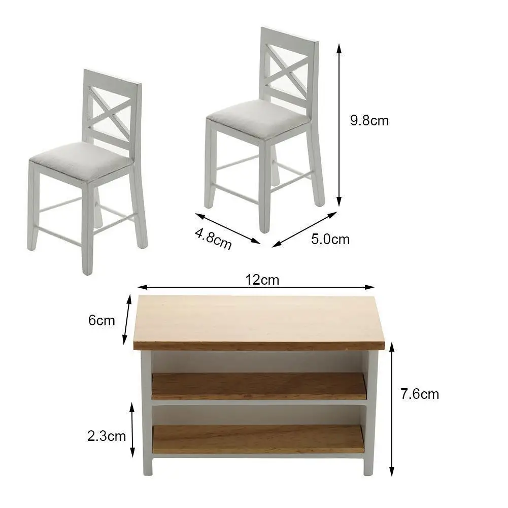 3Pc Miniatura Doll House Children's Furniture 1:12 Room Table Chair High For Cooking Doll Mini Toy Living Set T0G7
3Pc Miniatura Doll House Children's Furniture 1:12 Room Table Chair High For Cooking Doll Mini Toy Living Set T0G7