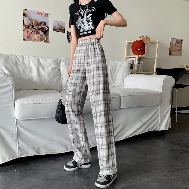 Plaid Loose Capris Female Spring Autumn New High Waist Harajuku Wide Leg Pants for Women Clothing 2021 Causal Trousers Hipster
Plaid Loose Capris Female Spring Autumn New High Waist Harajuku Wide Leg Pants for Women Clothing 2021 Causal Trousers Hipster