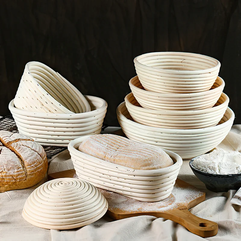 European Style Rattan Basket Indonesian Rattan Round Bread Fermentation Basket Hand Made Products Home Baking Tools Crafts
European Style Rattan Basket Indonesian Rattan Round Bread Fermentation Basket Hand Made Products Home Baking Tools Crafts