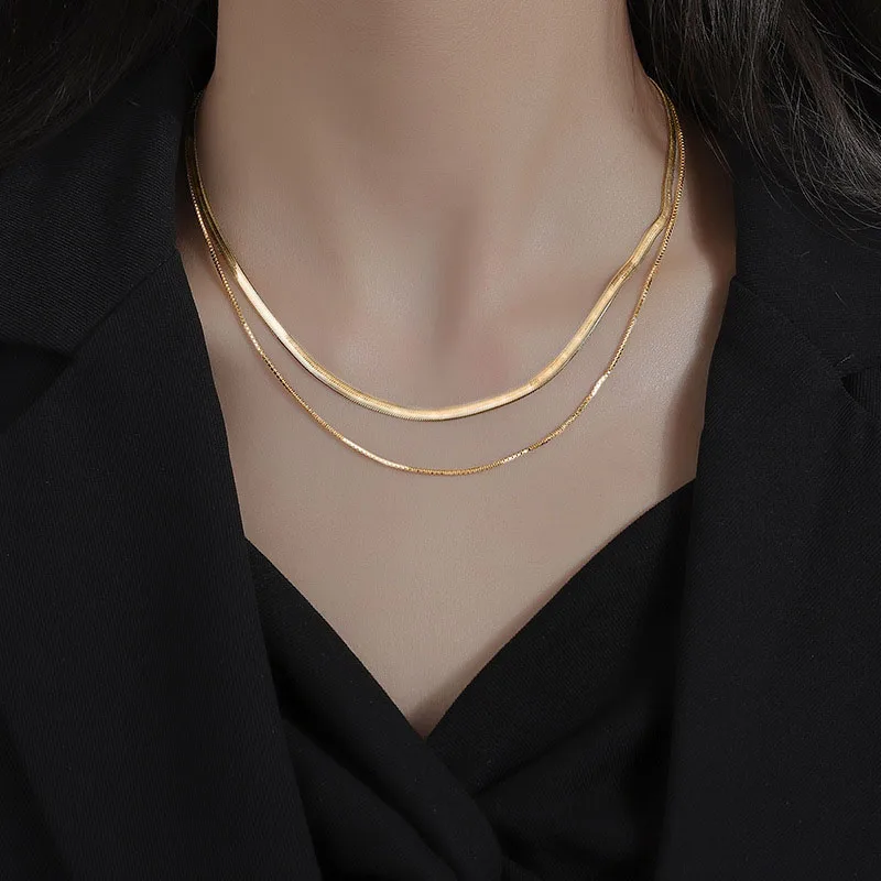 Aluminum Alloy Snake Chain Necklace For Women Simple Design Statement Choker Necklaces Jewelry Dropshipping/Wholesale
Aluminum Alloy Snake Chain Necklace For Women Simple Design Statement Choker Necklaces Jewelry Dropshipping/Wholesale