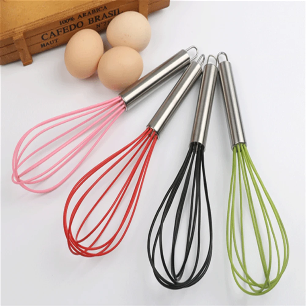 Manual Silicone Whisk Stainless Steel Handle Egg Beater Kitchen Utensils For Blending, Whisking Beating And Stirring Hand Mixer
Manual Silicone Whisk Stainless Steel Handle Egg Beater Kitchen Utensils For Blending, Whisking Beating And Stirring Hand Mixer