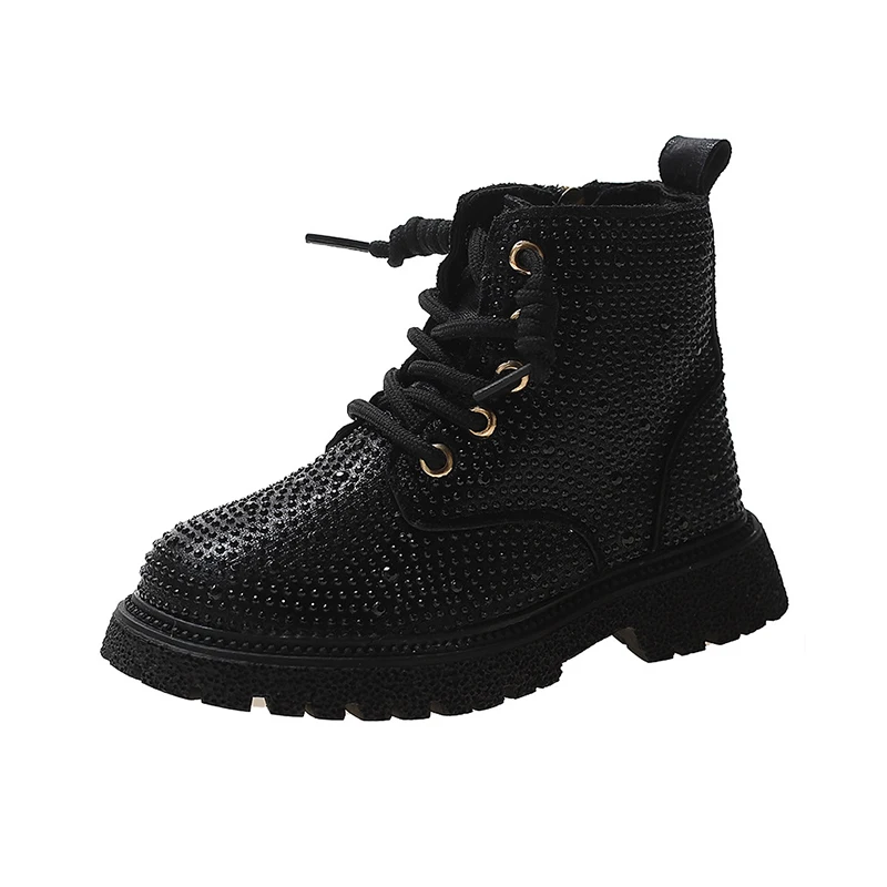 Girls Boys Martin Boots Children Shiny Rhinestones Shoes 2021 Autumn Winter Short Boots Kids Leather Footwears 4-12 Years Old
Girls Boys Martin Boots Children Shiny Rhinestones Shoes 2021 Autumn Winter Short Boots Kids Leather Footwears 4-12 Years Old