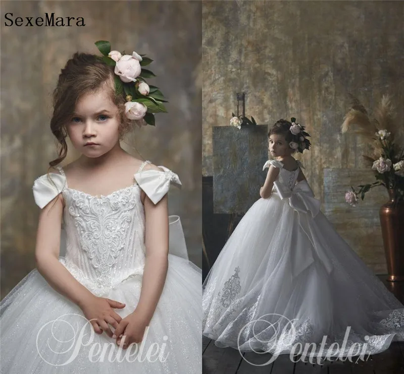 Cute Beaded Flower Girl Dress Short Sleeves First Communication Dress Long Girl Birthday Party Gown Custom Made
Cute Beaded Flower Girl Dress Short Sleeves First Communication Dress Long Girl Birthday Party Gown Custom Made