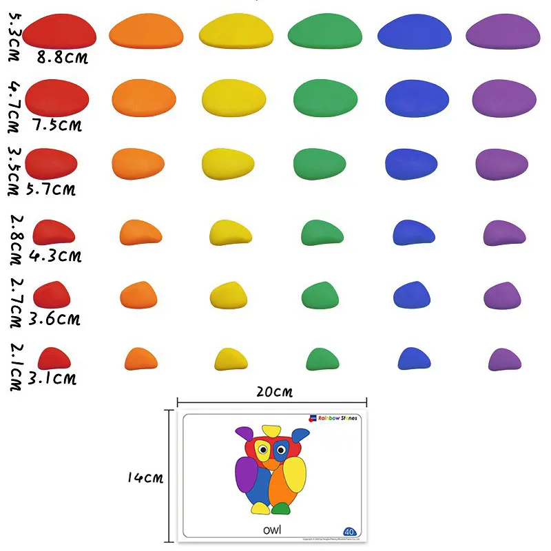 69PCS Montessori Rainbow Pebbles Jenga Educational Toys Plastic Pebbles Stacked Stones Stacking Game Montessori Toy For Children
69PCS Montessori Rainbow Pebbles Jenga Educational Toys Plastic Pebbles Stacked Stones Stacking Game Montessori Toy For Children