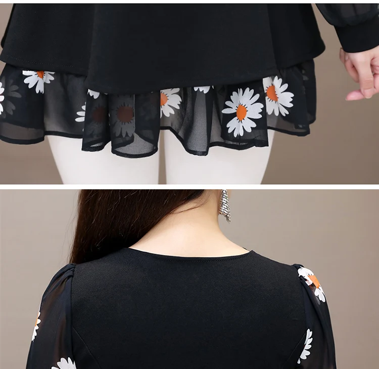 L-4XL 2021 Spring Plus size Tops For Women New Fashion Floral Printed shirt Slim Patchwork Lace Chiffon blouse Blusa
L-4XL 2021 Spring Plus size Tops For Women New Fashion Floral Printed shirt Slim Patchwork Lace Chiffon blouse Blusa
