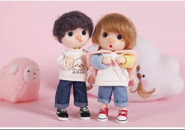 M0039 children handmade toy 1/12 ob11 Doll blyth BJD/SD doll Accessories GSC Jeans wide leg pants 1pcs | Игрушки и хобби