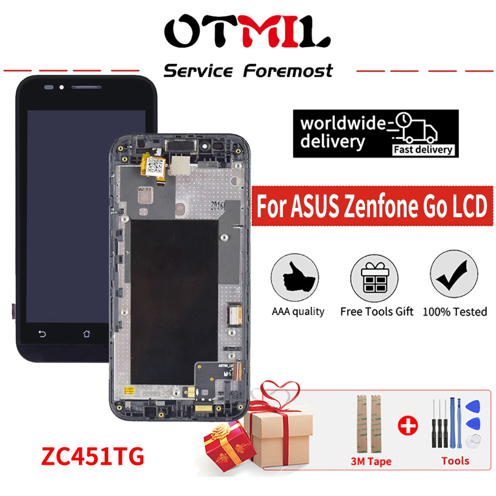 Оригинальный ЖК-дисплей 4,5 дюйма для ASUS Zenfone Go ZC451TG, ЖК-дисплей с сенсорным экраном, дигитайзер для ASUS Zenfone Go 4,5, ЖК-дисплей с рамкой
Оригинальный ЖК-дисплей 4,5 дюйма для ASUS Zenfone Go ZC451TG, ЖК-дисплей с сенсорным экраном, дигитайзер для ASUS Zenfone Go 4,5, ЖК-дисплей с рамкой