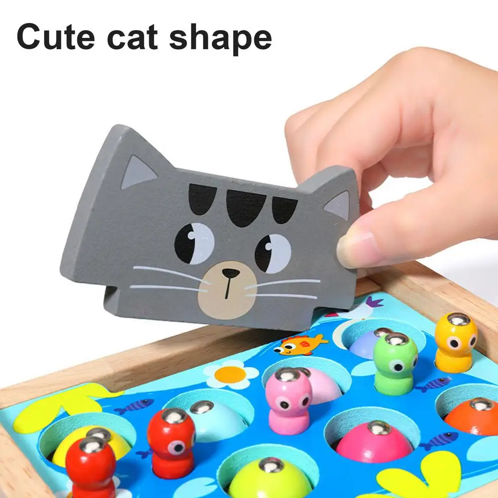 Magnetic Wooden Cat Fishing Game Toys Learning Puzzle Children's Birthday Learning Educational Toys Intellectual Fish Game
Magnetic Wooden Cat Fishing Game Toys Learning Puzzle Children's Birthday Learning Educational Toys Intellectual Fish Game