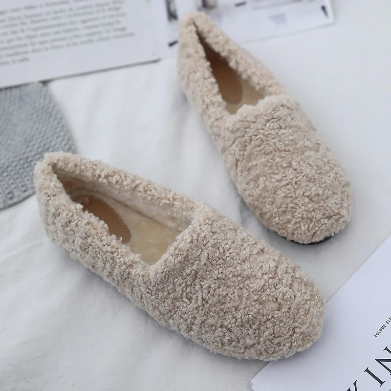 Women Flock Flats shoes 2019 Loafers Ankle Flat Loafers Flock Roman Warm Casual Shoes Female Slip on Flat Shoes Ballet Flats
Women Flock Flats shoes 2019 Loafers Ankle Flat Loafers Flock Roman Warm Casual Shoes Female Slip on Flat Shoes Ballet Flats