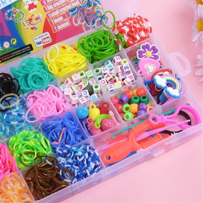 New 1500pcs Rainbow Rubber Bands Set Kid Multi-functional Classic Practical
New 1500pcs Rainbow Rubber Bands Set Kid Multi-functional Classic Practical