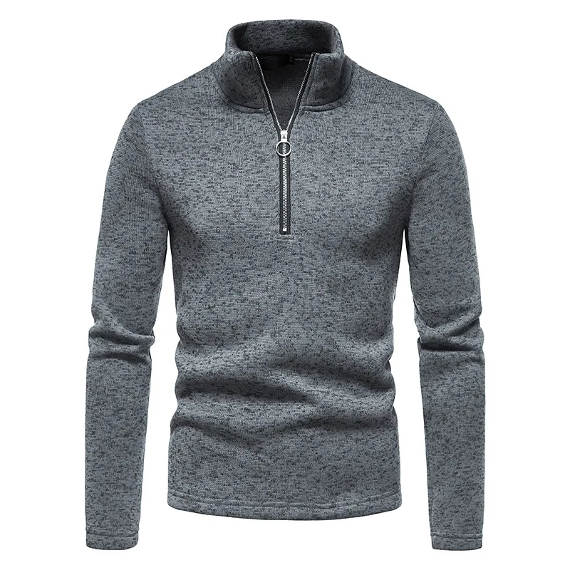 2022 New Men's Solid Color Base Shirt High Neck Long Sleeve Pullover Sweater With Personalized Zipper Design
2022 New Men's Solid Color Base Shirt High Neck Long Sleeve Pullover Sweater With Personalized Zipper Design