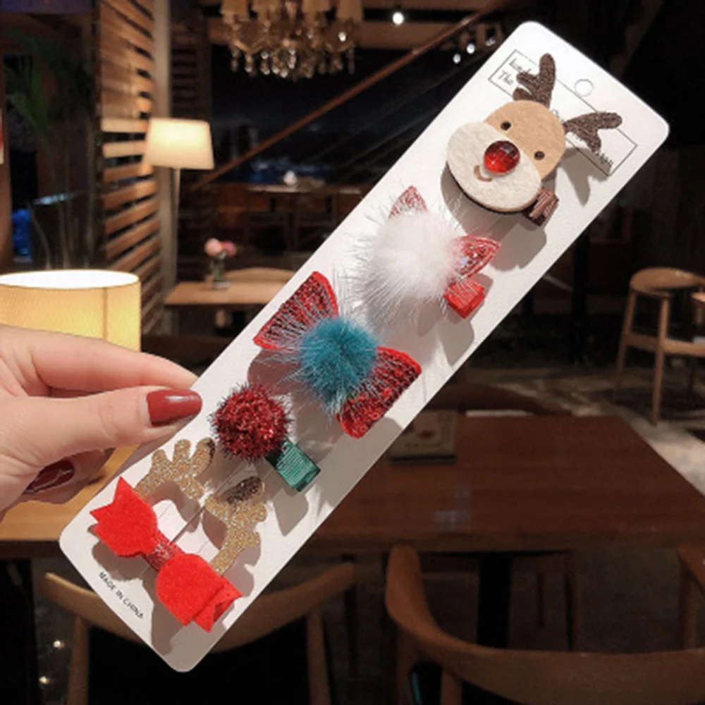 5pc New Christmas Hairpin Girls Korean Childlike Cartoon Animal Leather Side Clip Hairpin Headdress Christmas Hair accessories
5pc New Christmas Hairpin Girls Korean Childlike Cartoon Animal Leather Side Clip Hairpin Headdress Christmas Hair accessories