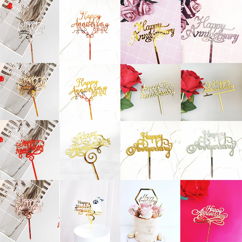 1PC Glitter Rose Gold Black Happy Anniversary Acrylic Cupcake Toppers Party Supplies Wedding Cake Dessert Decoration Cake Topper
1PC Glitter Rose Gold Black Happy Anniversary Acrylic Cupcake Toppers Party Supplies Wedding Cake Dessert Decoration Cake Topper