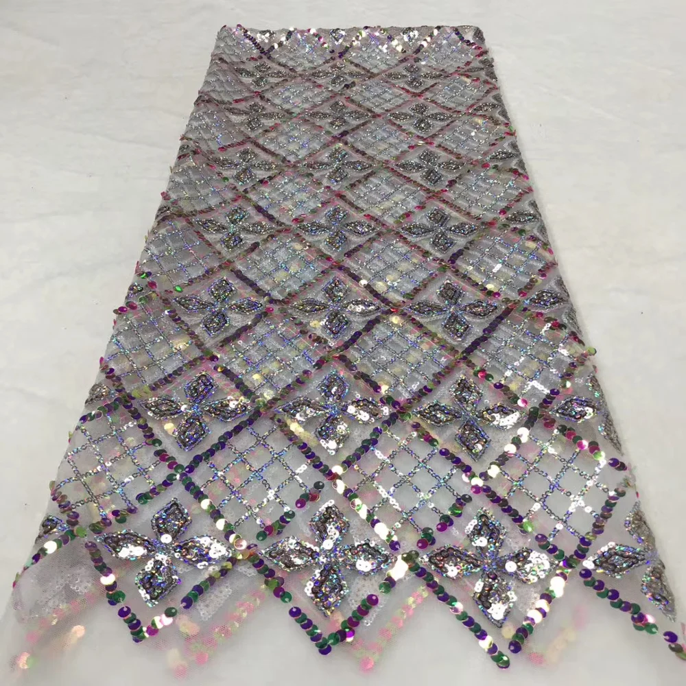 New arrival Nigerian Lace Fabrics 5yard 3D Sequins Tulle Lace fabric 2020 Sequins Neat Embroidery Lace fabric for Wedding dress
New arrival Nigerian Lace Fabrics 5yard 3D Sequins Tulle Lace fabric 2020 Sequins Neat Embroidery Lace fabric for Wedding dress