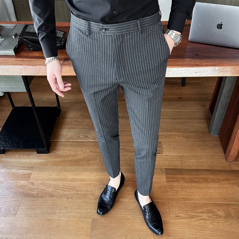 2021 New Boutique Fashion Striped Men's Formal Suit Trousers Groom Wedding Dress Men's Slim Casual Trousers for Nightclub Party
2021 New Boutique Fashion Striped Men's Formal Suit Trousers Groom Wedding Dress Men's Slim Casual Trousers for Nightclub Party