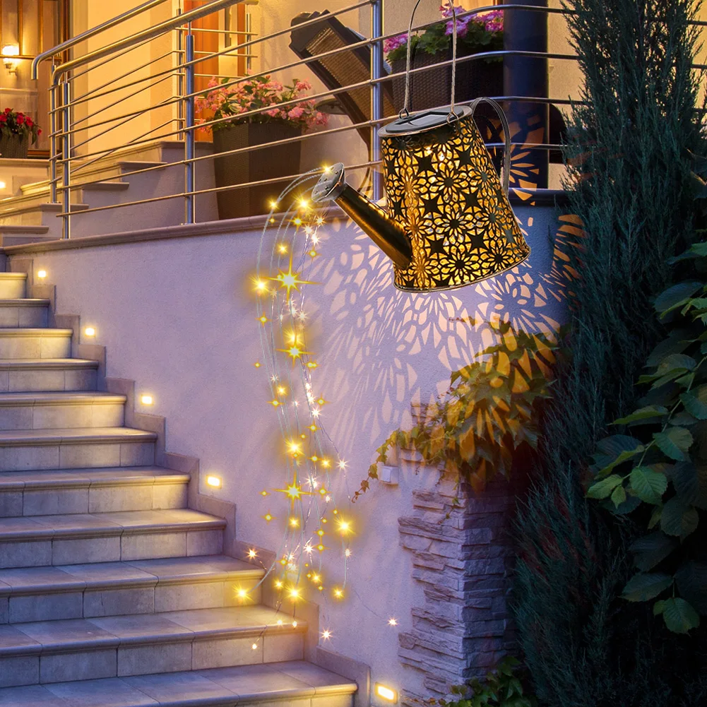 LED Solar Shower Watering Can String Lamp Metal Waterproof Water Sprikle Light Lawn Lamp with Rain Gauge Decoration
LED Solar Shower Watering Can String Lamp Metal Waterproof Water Sprikle Light Lawn Lamp with Rain Gauge Decoration
