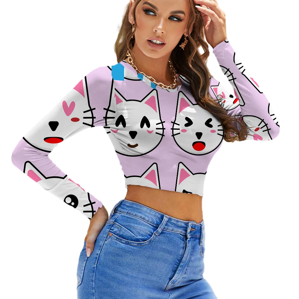 Autumn New T-Shirt Women'S Long-Sleeved O-Neck Short Top Casual Harajuku Street Top Cartoon Printing Sexy Tight T-Shirt Y2K
Autumn New T-Shirt Women'S Long-Sleeved O-Neck Short Top Casual Harajuku Street Top Cartoon Printing Sexy Tight T-Shirt Y2K