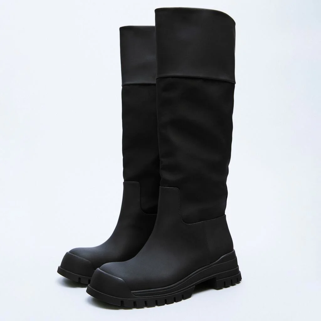 Long Autumn Knee High Knight British Style Winter Thick-soled Rain Boots Shoes Woman Black Work Botas De Mujer
Long Autumn Knee High Knight British Style Winter Thick-soled Rain Boots Shoes Woman Black Work Botas De Mujer