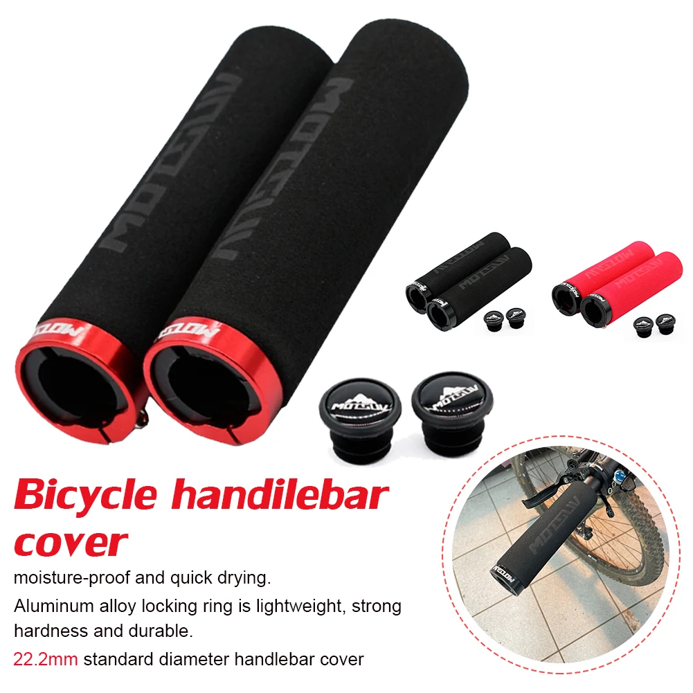 A Pair of Bicycle Handlebar Grips Non-Slip Mountain Bike Grip with Aluminum Alloy Locking Ring Bike Accessory
A Pair of Bicycle Handlebar Grips Non-Slip Mountain Bike Grip with Aluminum Alloy Locking Ring Bike Accessory