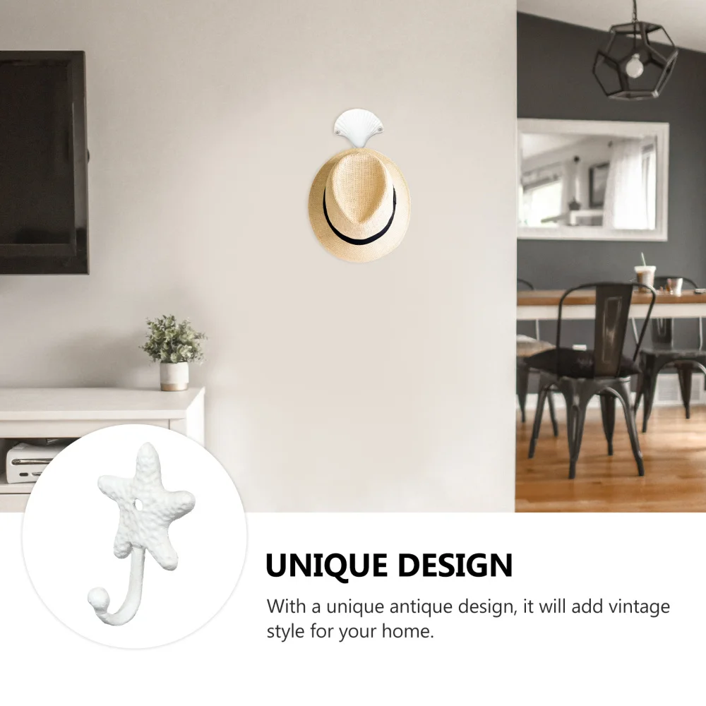 3pcs Wrought Iron Decorative Single Hook Vintage Wall-mounted Coat and Hat Hooks (Crab+Scallop+Sea Star)
3pcs Wrought Iron Decorative Single Hook Vintage Wall-mounted Coat and Hat Hooks (Crab+Scallop+Sea Star)