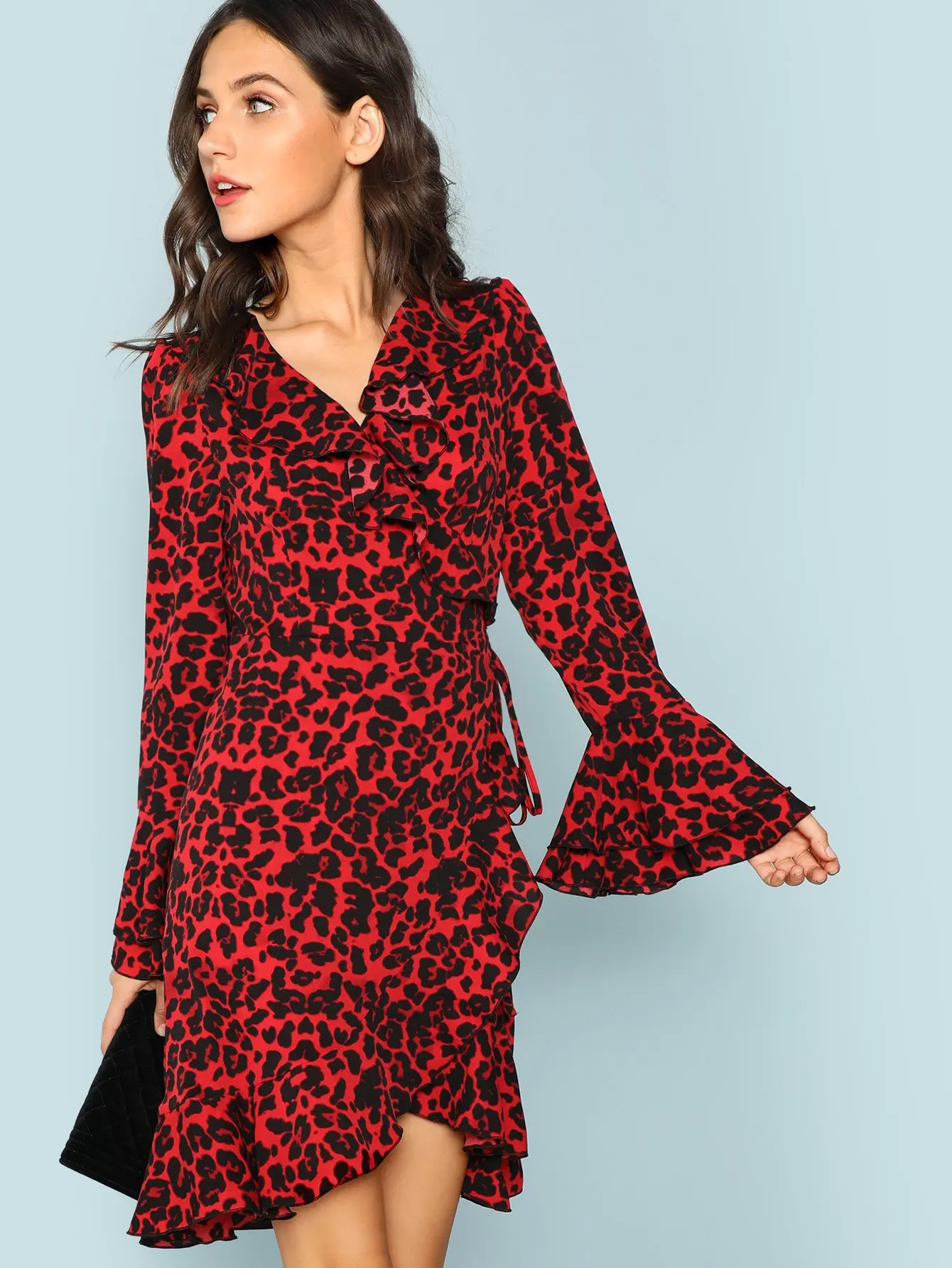 Autumn Winter Leopard Printed Chiffon Homecoming Dresses Flare Sleeve V Neck Collect Waist Short Prom Party Vestidos Girls Frock
Autumn Winter Leopard Printed Chiffon Homecoming Dresses Flare Sleeve V Neck Collect Waist Short Prom Party Vestidos Girls Frock