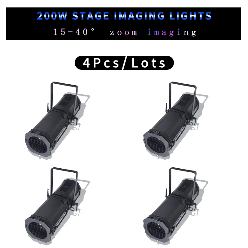 4Pcs/Lots 200W Stage LED HD imaging light, 15-40° zoom imaging, automatic zoom, suitable for weddings, stage performances
4Pcs/Lots 200W Stage LED HD imaging light, 15-40° zoom imaging, automatic zoom, suitable for weddings, stage performances