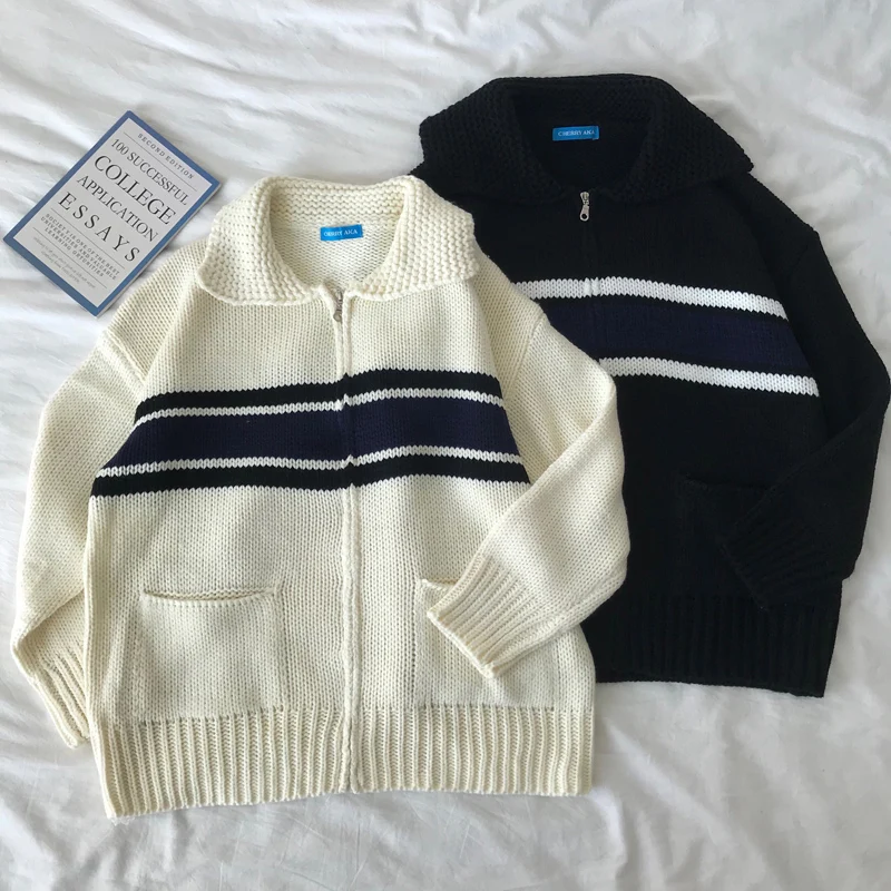 2 Colors 2020 autumn and winter korean style turn down collar stripe zipper thick knittd cardigans womens sweaters womens(C8540)
2 Colors 2020 autumn and winter korean style turn down collar stripe zipper thick knittd cardigans womens sweaters womens(C8540)