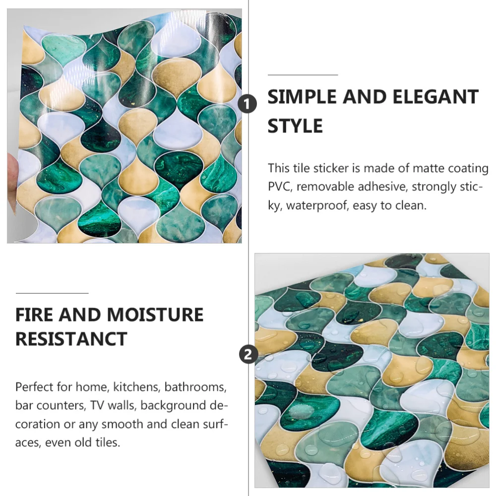 10pcs Colorful Removable Pattern Wall Sticker for Decoration Bathroom Home 
10pcs Colorful Removable Pattern Wall Sticker for Decoration Bathroom Home