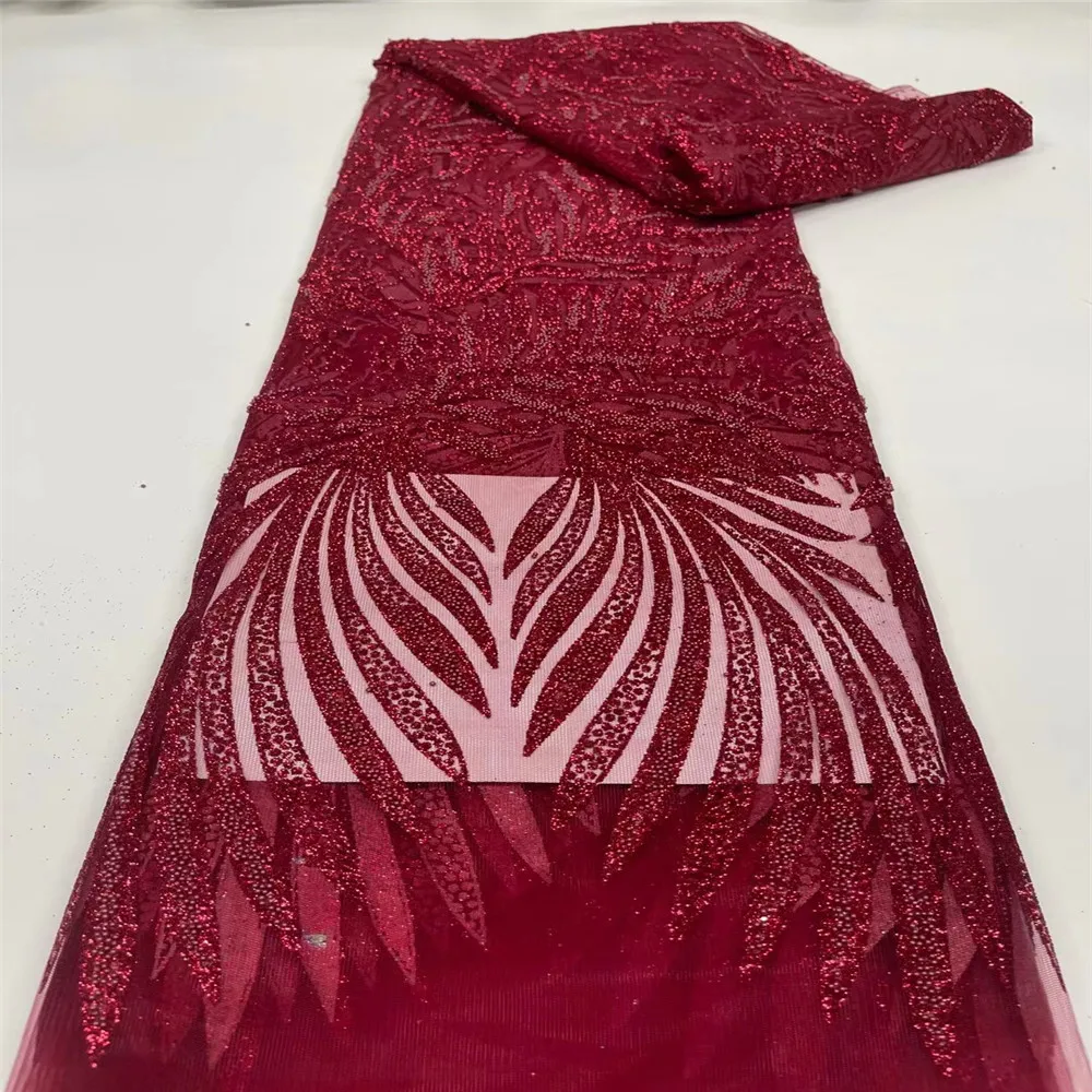 Madison African Lace Fabric High Quality Mesh Lace White with Beads Embroidery Nigerian Special Lace Fabrics For Wedding 
Madison African Lace Fabric High Quality Mesh Lace White with Beads Embroidery Nigerian Special Lace Fabrics For Wedding