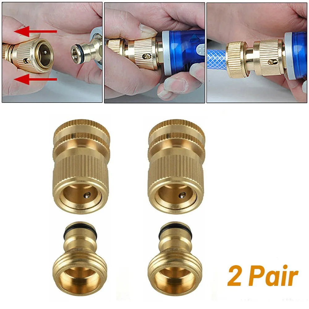 2set 3/4"Garden Water Hose Quick Connector Fit Brass Male Female Connect Fitting Outer Inner Thread
2set 3/4"Garden Water Hose Quick Connector Fit Brass Male Female Connect Fitting Outer Inner Thread