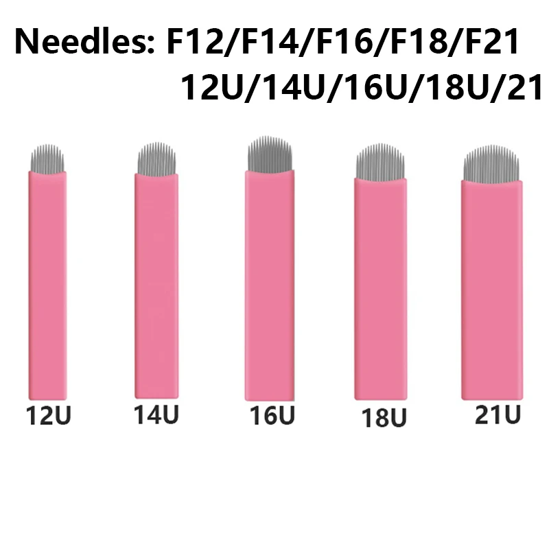 50/100pcs NANO Pink 0.15mm U SHape 12U 14U 16U 18U Microblading Needles for Permanent Makeup Supplies Manual Eyebrow Blades
50/100pcs NANO Pink 0.15mm U SHape 12U 14U 16U 18U Microblading Needles for Permanent Makeup Supplies Manual Eyebrow Blades