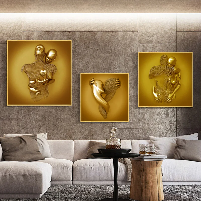 Metal Figure Statue Canvas Painting Romantic Abstract Gloden Posters And Prints Modern Living Interior Painting Home Decor Frame
Metal Figure Statue Canvas Painting Romantic Abstract Gloden Posters And Prints Modern Living Interior Painting Home Decor Frame