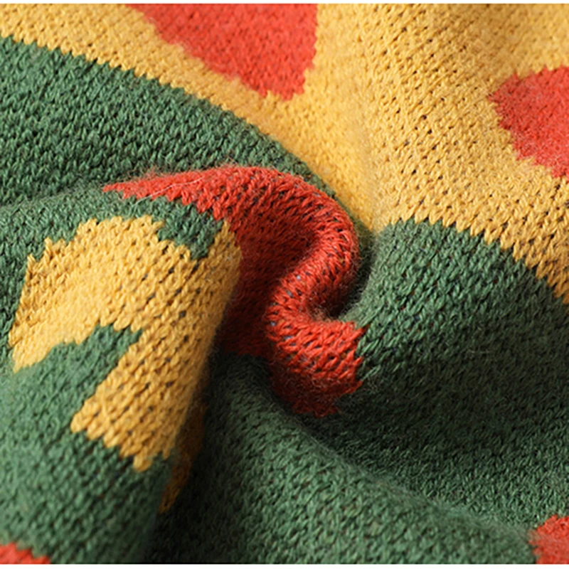 Harajuku Color Matching Sweater Women Winter High Street Ugly Christmas Sweater Embroidery Cartoon Pattern Cute Sweaters Girl 
Harajuku Color Matching Sweater Women Winter High Street Ugly Christmas Sweater Embroidery Cartoon Pattern Cute Sweaters Girl