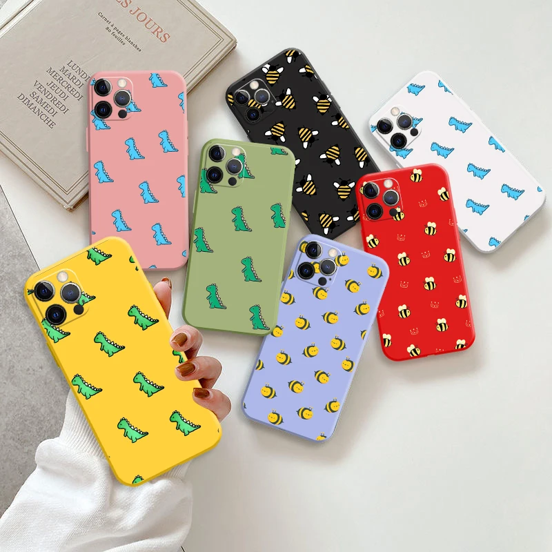Cute Dinosaur Bee Color shell Phone Case For iPhone 11 12 6 7 8 13 12mini XR XS 11Pro 12Pro MAX SE 2020 Cartoon Soft TPU Funda
Cute Dinosaur Bee Color shell Phone Case For iPhone 11 12 6 7 8 13 12mini XR XS 11Pro 12Pro MAX SE 2020 Cartoon Soft TPU Funda