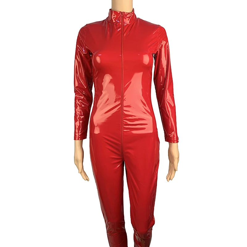 Sexy Hot Women Faux Leather Catsuit PVC Latex Bodysuit Front Zipper Open Crotch Jumpsuits Stretch bodystocking Erotic costumes
Sexy Hot Women Faux Leather Catsuit PVC Latex Bodysuit Front Zipper Open Crotch Jumpsuits Stretch bodystocking Erotic costumes