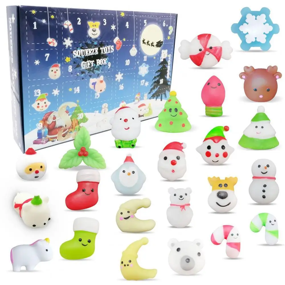 24Pcs/Set Christmas Advent Calendar Blind Box Toy Novelty TPR Squeeze Toys Countdown Calendar for Kid Adults Christmas Gifts Box
24Pcs/Set Christmas Advent Calendar Blind Box Toy Novelty TPR Squeeze Toys Countdown Calendar for Kid Adults Christmas Gifts Box