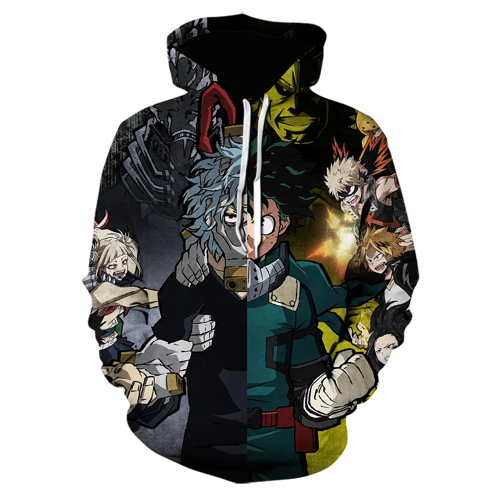 Толстовки с капюшоном для косплея японского аниме My Hero academic Boku no Midoriya Izuku Bakugou Katsuki