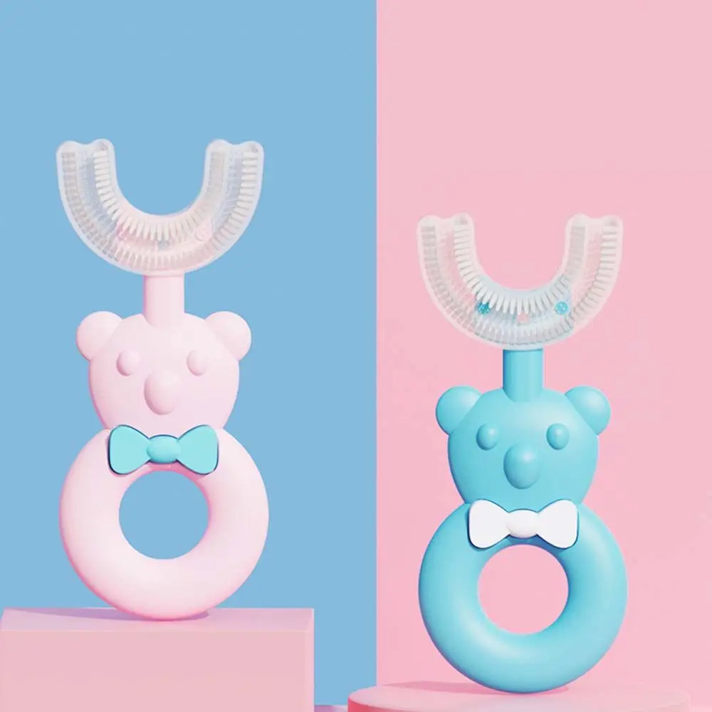Cute Bear U-shape 360° Kids Silicone Toothbrush Cleaning Massage Toothbrush Modeling Oral Cleaning Baby Manual Toothbrush
Cute Bear U-shape 360° Kids Silicone Toothbrush Cleaning Massage Toothbrush Modeling Oral Cleaning Baby Manual Toothbrush