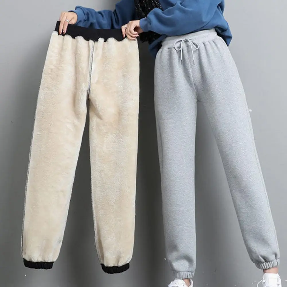 Dropshipping!! Side Pockets Elastic Waist Women Pants Plush Lining Solid Color Drawstring Casual Pants Streetwear
Dropshipping!! Side Pockets Elastic Waist Women Pants Plush Lining Solid Color Drawstring Casual Pants Streetwear