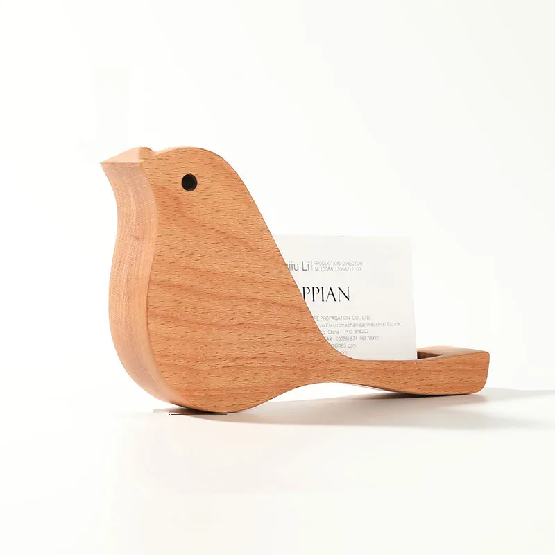 Solid Wood Bird Shape Business Cards Holder Creative Exhibition Cards Box Front Desk Cards Stand Office Table Organizer
Solid Wood Bird Shape Business Cards Holder Creative Exhibition Cards Box Front Desk Cards Stand Office Table Organizer