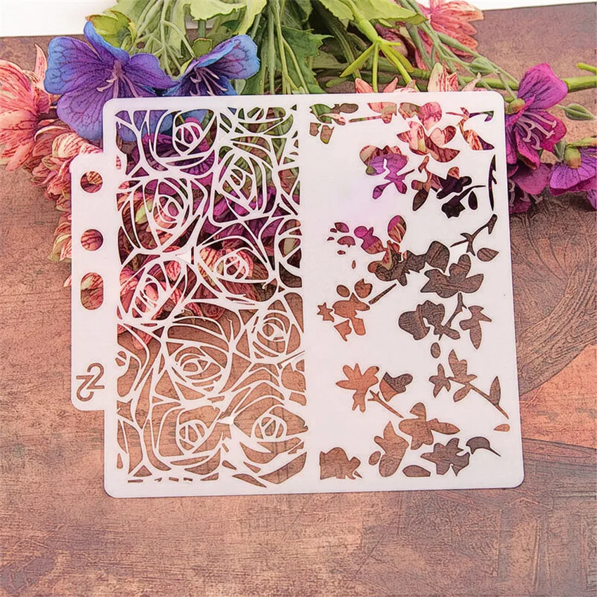 14.1*13 rose flowers scrapbook stencils spray plastic mold shield DIY cake hollow Embellishment printing lace ruler Easter
14.1*13 rose flowers scrapbook stencils spray plastic mold shield DIY cake hollow Embellishment printing lace ruler Easter