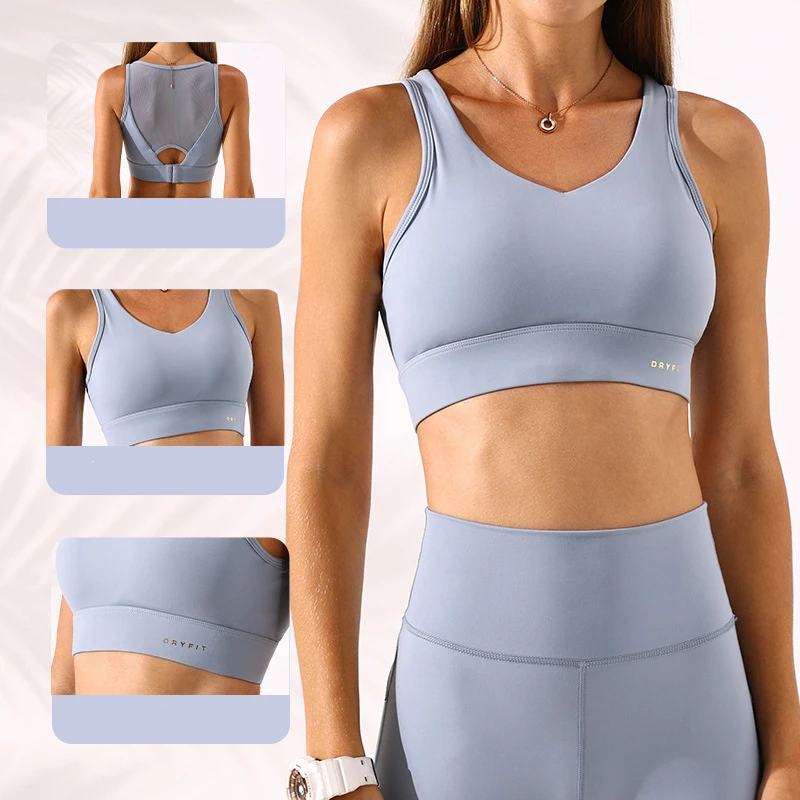 Adjustable Mesh Patchwork Yoga Shirts For Women Gym Workout Breathable Vest Quakeproof Running Sport Bra Fitness Casual Crop Top
Adjustable Mesh Patchwork Yoga Shirts For Women Gym Workout Breathable Vest Quakeproof Running Sport Bra Fitness Casual Crop Top