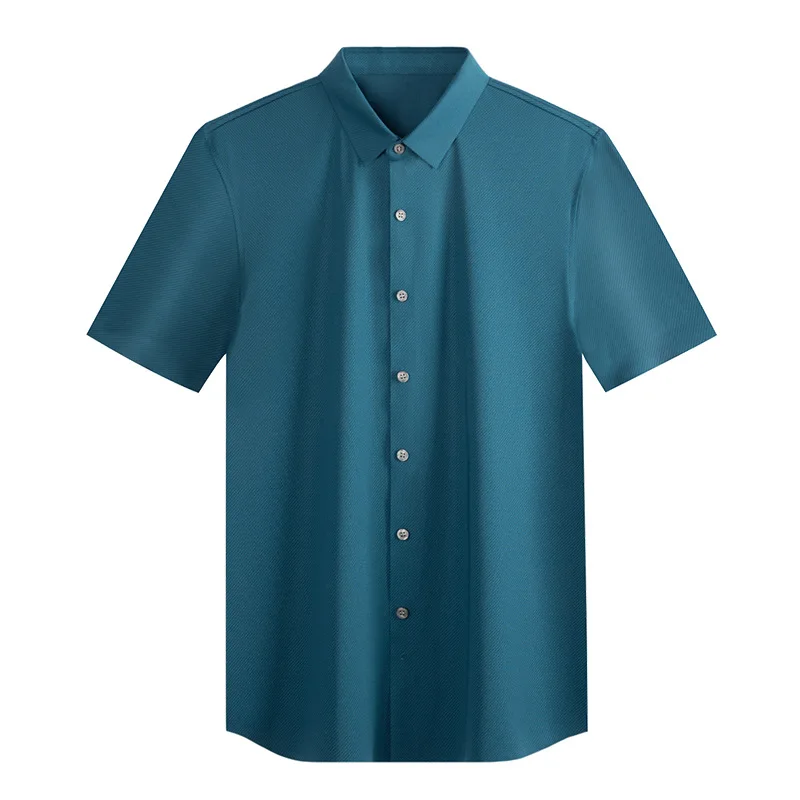 Lapel Slim Fit Shirt Men's 2021 new summer middle aged simple twill refreshing short sleeve shirt
Lapel Slim Fit Shirt Men's 2021 new summer middle aged simple twill refreshing short sleeve shirt