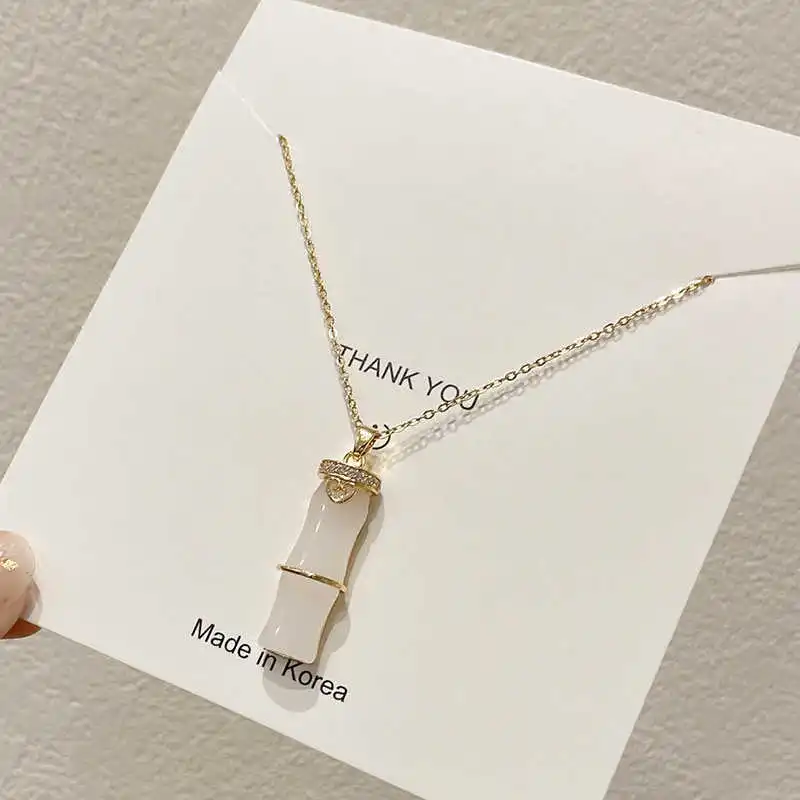New Arrival Jewellery Luxurious Titanium Steel Bamboo Female Simple Chain Design Necklace Vintage Party Necklaces for Girls
New Arrival Jewellery Luxurious Titanium Steel Bamboo Female Simple Chain Design Necklace Vintage Party Necklaces for Girls