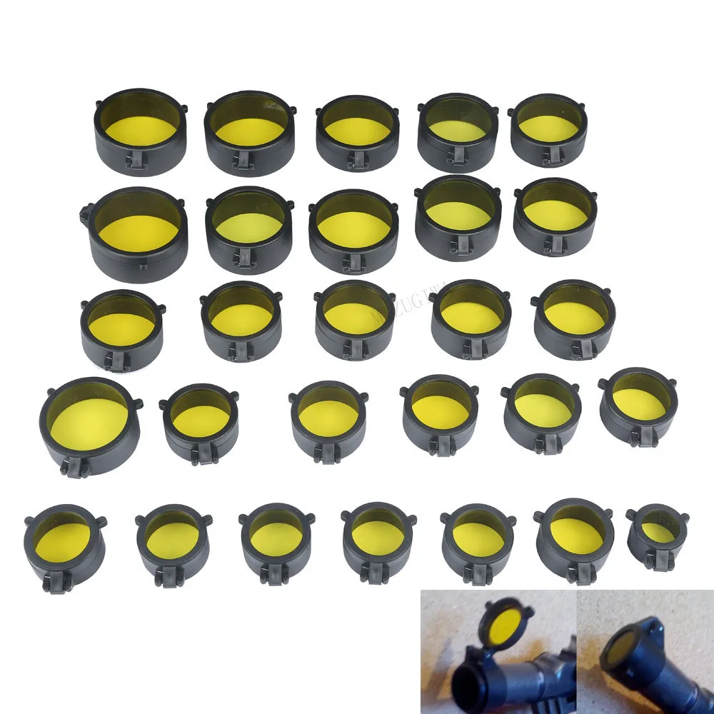 Transparent Rifle Scope Cover Protection 30mm-69mm Lens Cover Flip Up Quick Spring Cap Yellow Objective Lense Lid Hunting
Transparent Rifle Scope Cover Protection 30mm-69mm Lens Cover Flip Up Quick Spring Cap Yellow Objective Lense Lid Hunting