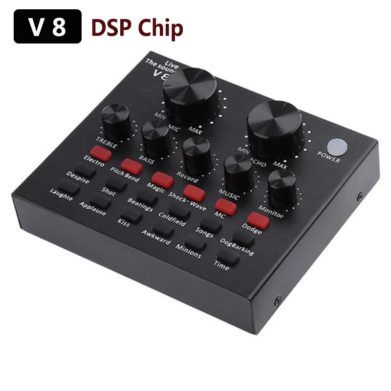 Звуковая карта V8 Audio USB 5 0 гарнитура с микрофоном звуковая 18 звуковых эффектов 6