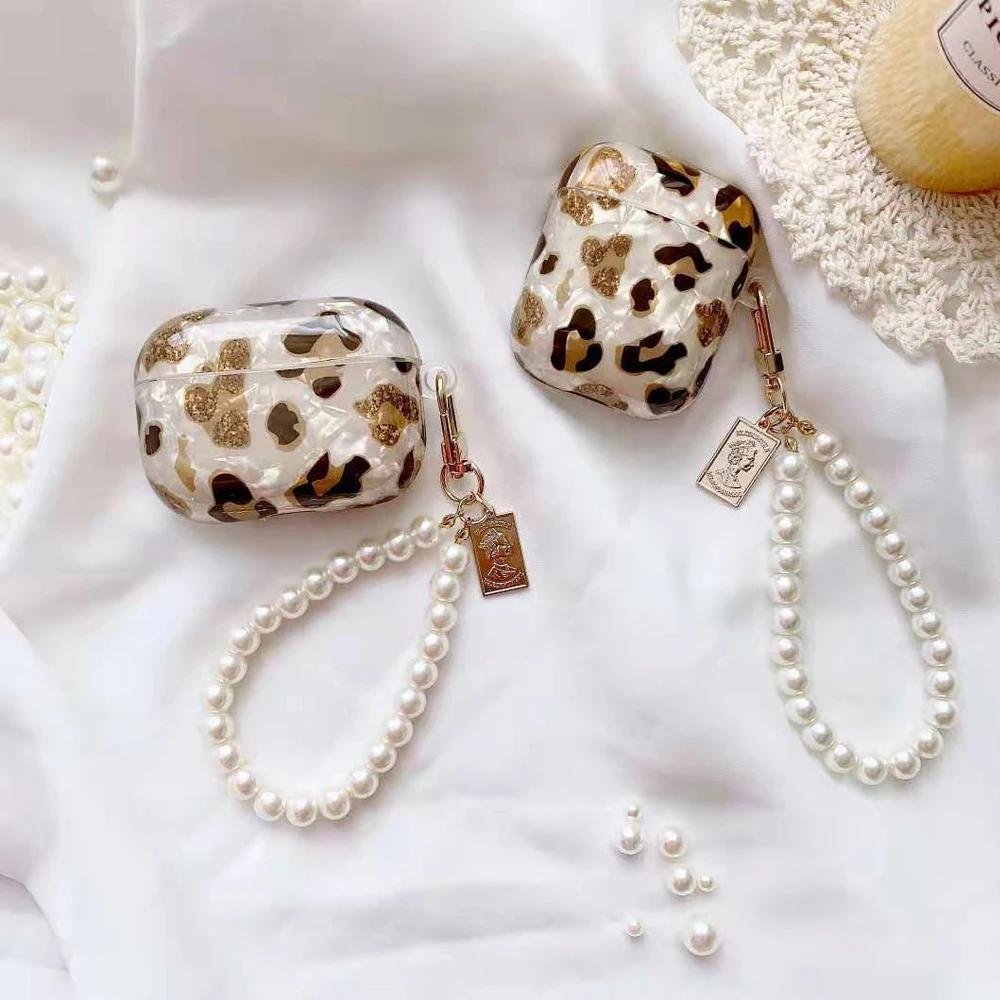 Luxury Leopard Pearl Case for Apple Airpods 1 2 3 Bracelet Chain Case for AirPods Pro Case Bluetooth Earphone Accessories Box
Luxury Leopard Pearl Case for Apple Airpods 1 2 3 Bracelet Chain Case for AirPods Pro Case Bluetooth Earphone Accessories Box